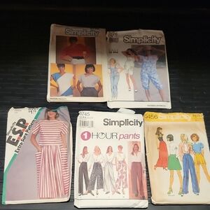 Simplicity Women's Sewing Patterns Lot Of 5